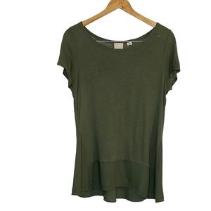 POSTMARK Army Green Peplum Top Sz M